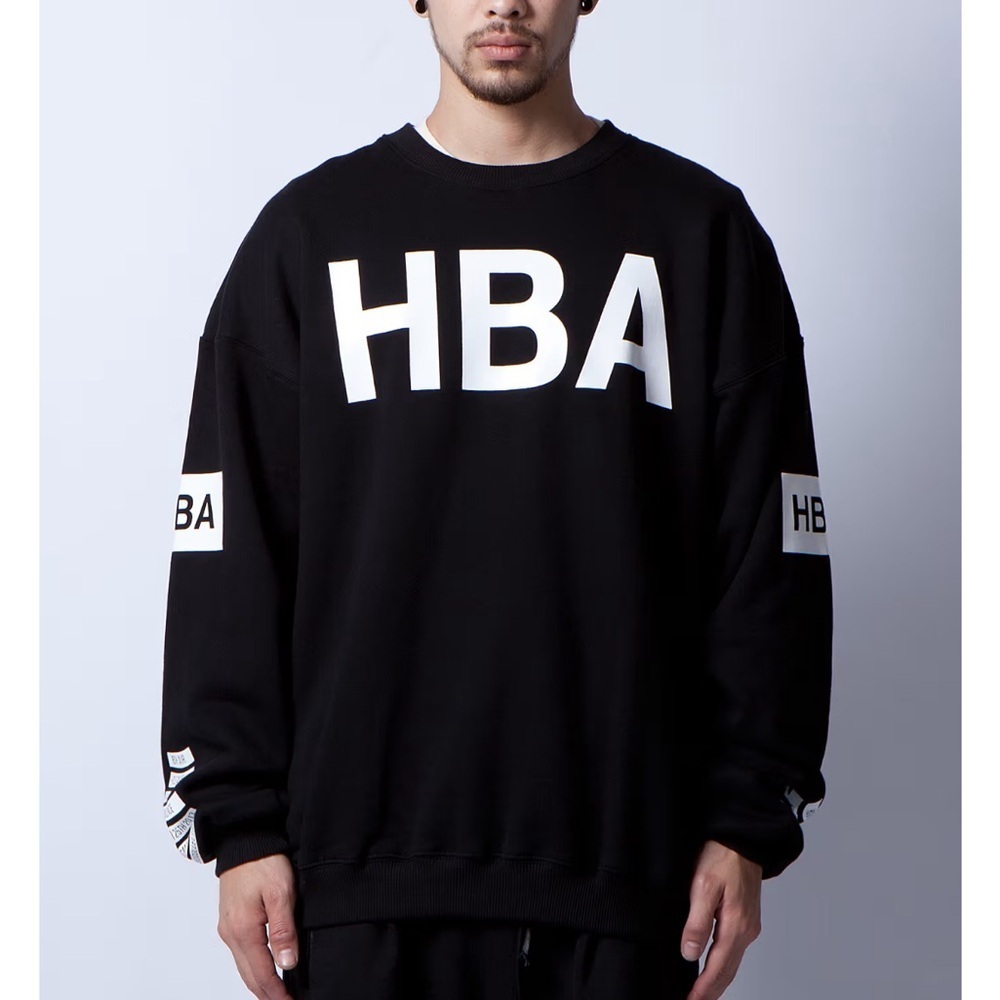Hood By Air HBA Black Target Pattern Crewneck Sweatshirt